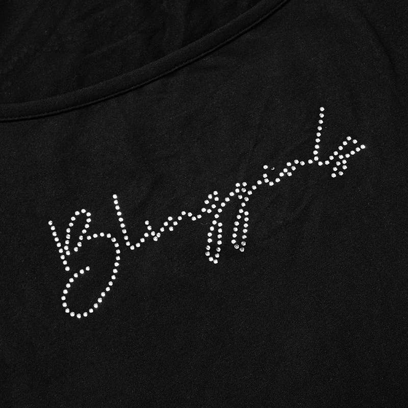 SQUARE COLLAR LONG SLEEVE SLIM-FIT T-SHIRT