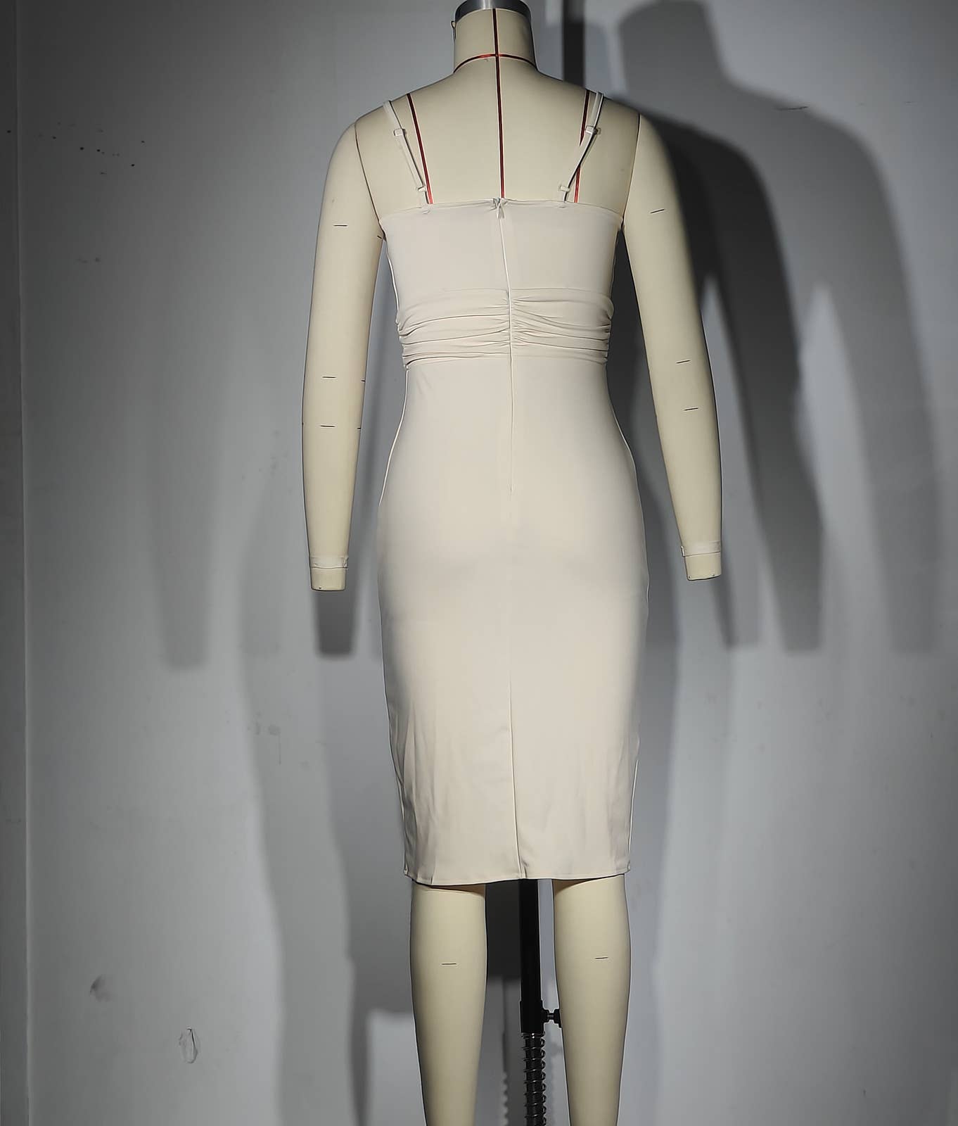 V-NECK SEXY WRAP HIP SPLIT HALTER DRESS