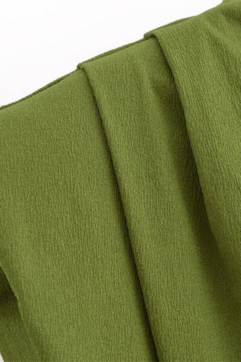 CWDMD4172_SOLID COLOR SLIM WAIST SLEEVELESS DRESS