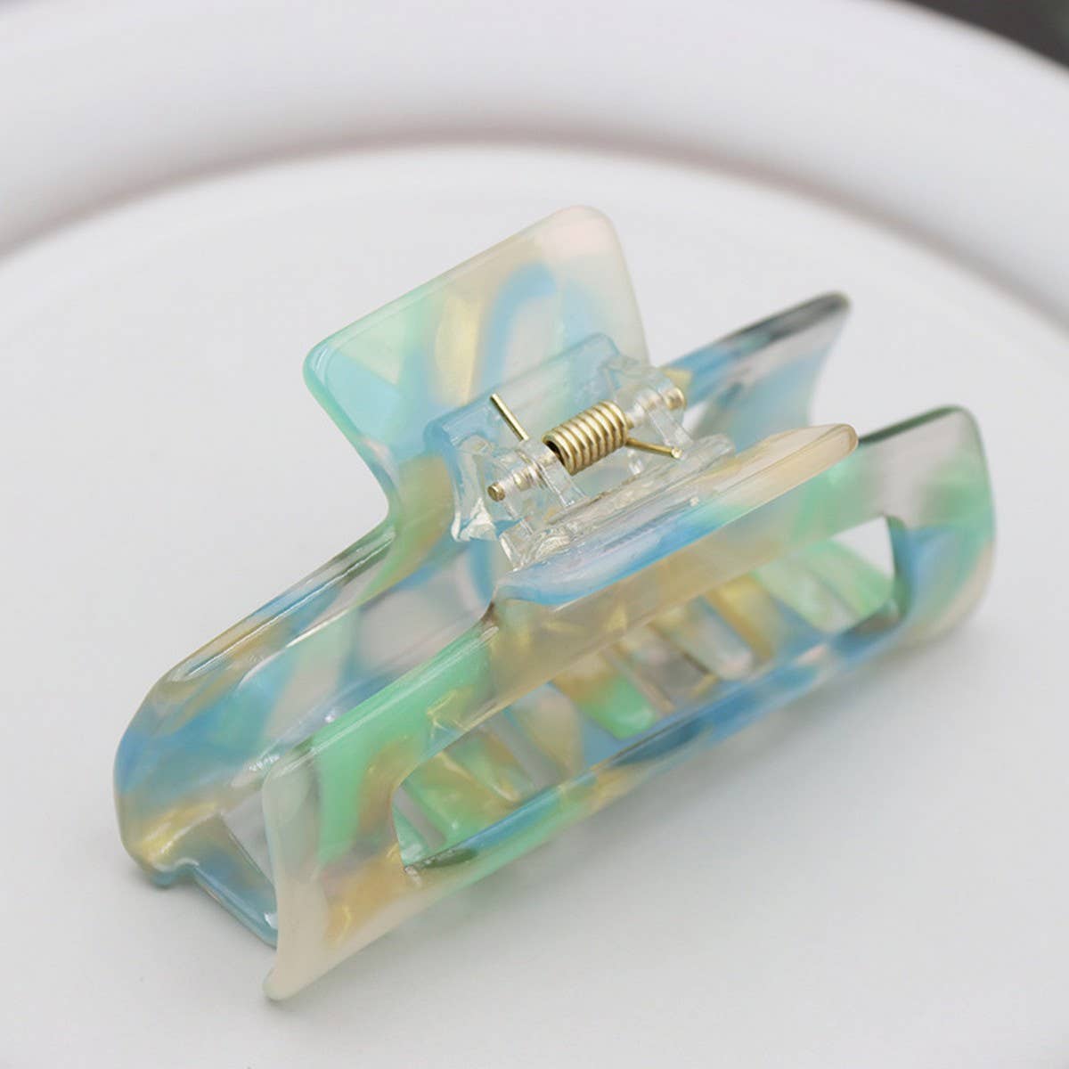 COLORFUL MERMAID HOLLOW SQUARE HAIRPIN