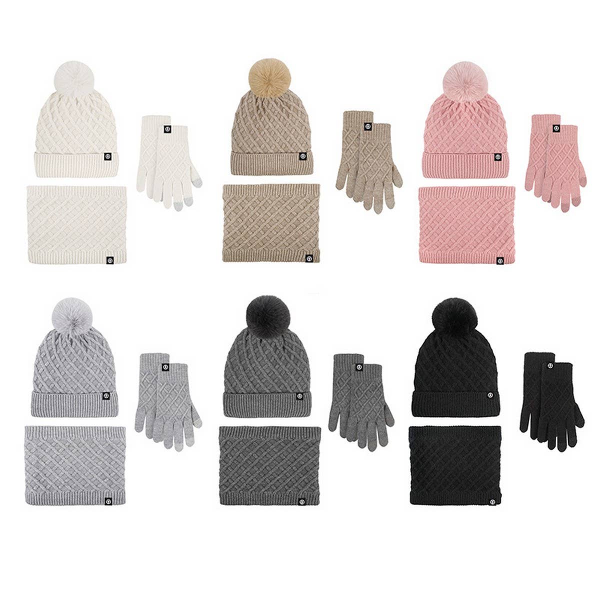 OUTDOOR WARM WOOL BALL KNITTED THREE-PIECE SUIT_CWMM2797