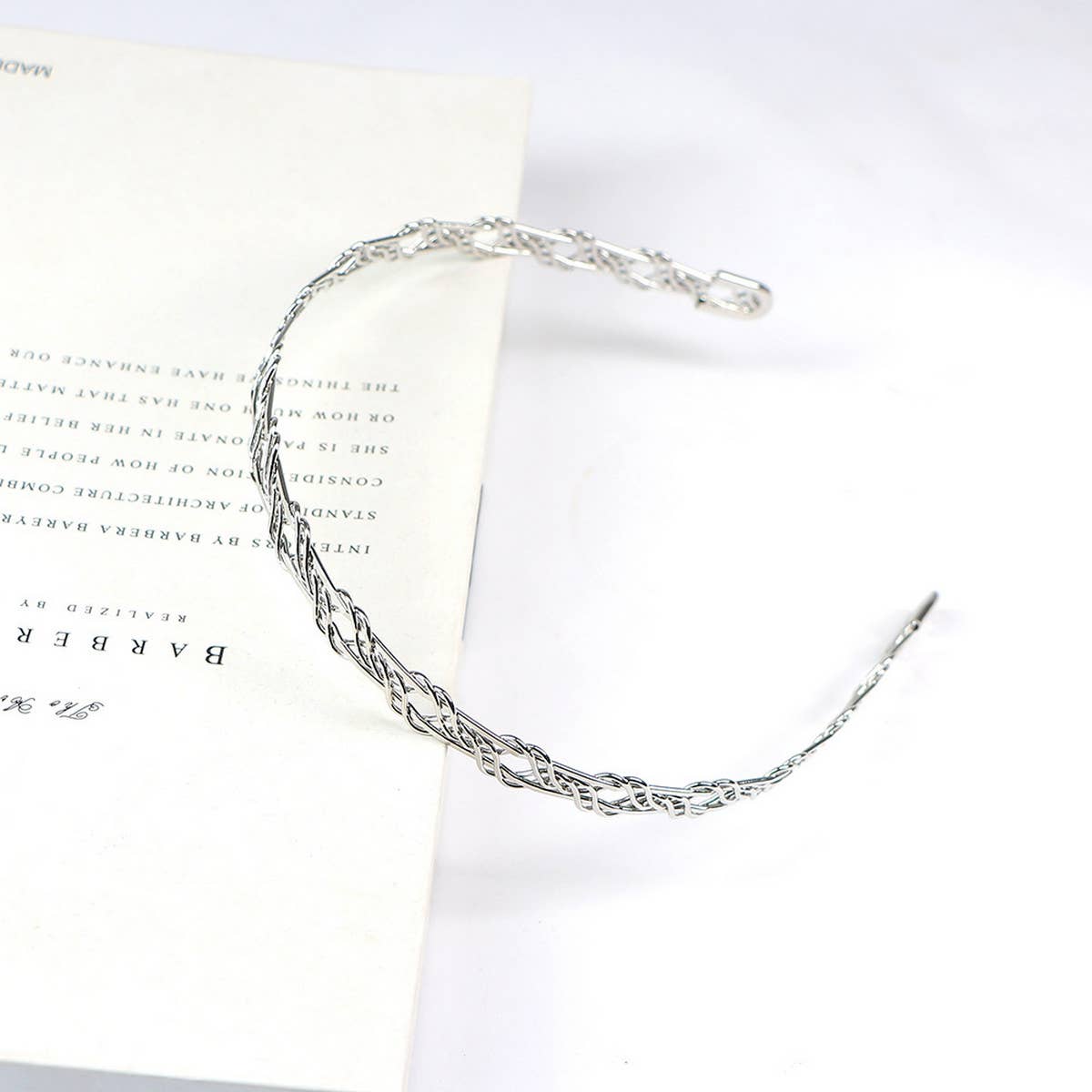 ELECTROPLATED LINEAR WRAP HEADBAND_CWAHA0977