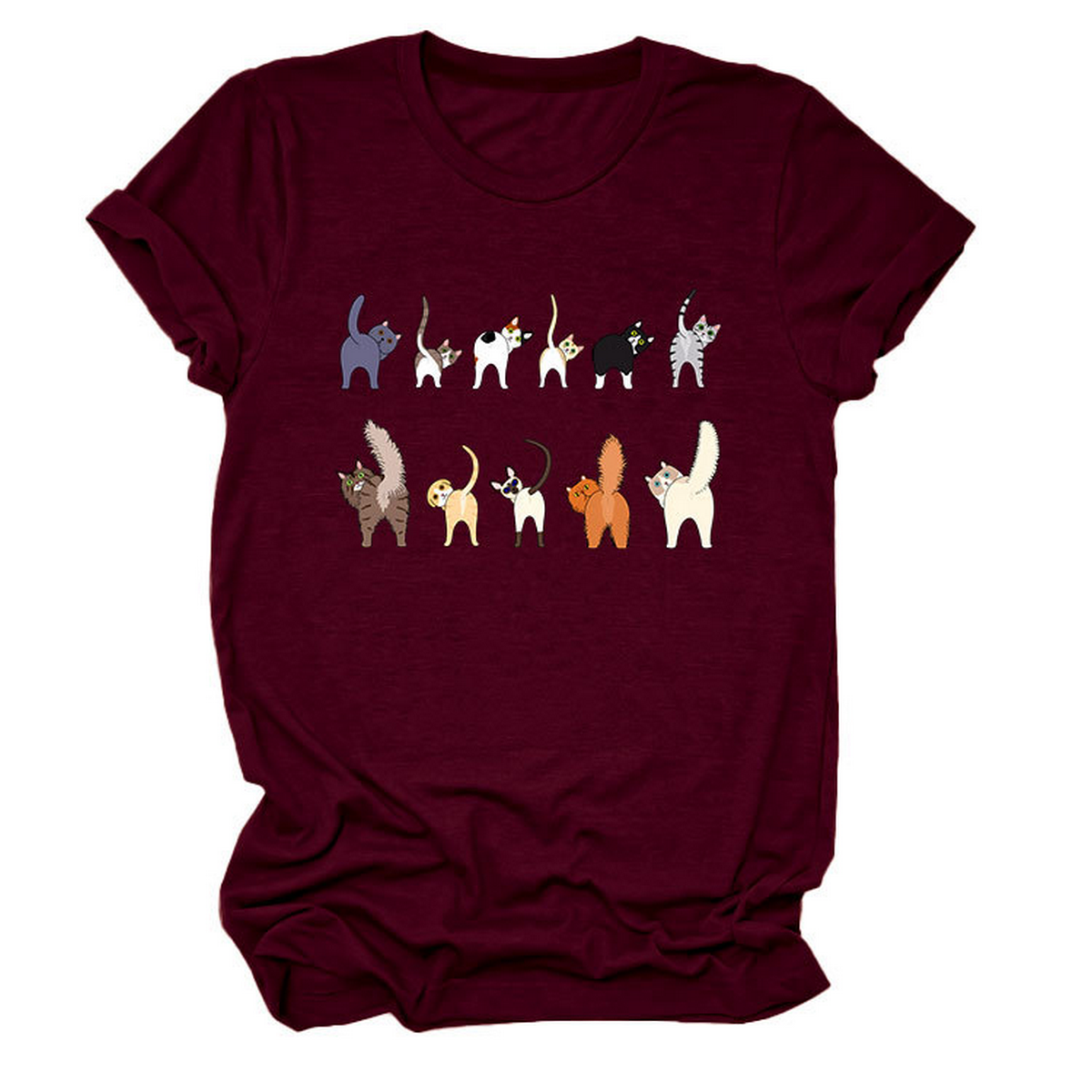 Cute Cat Graphic Tee ? 11 Cats Turn Around