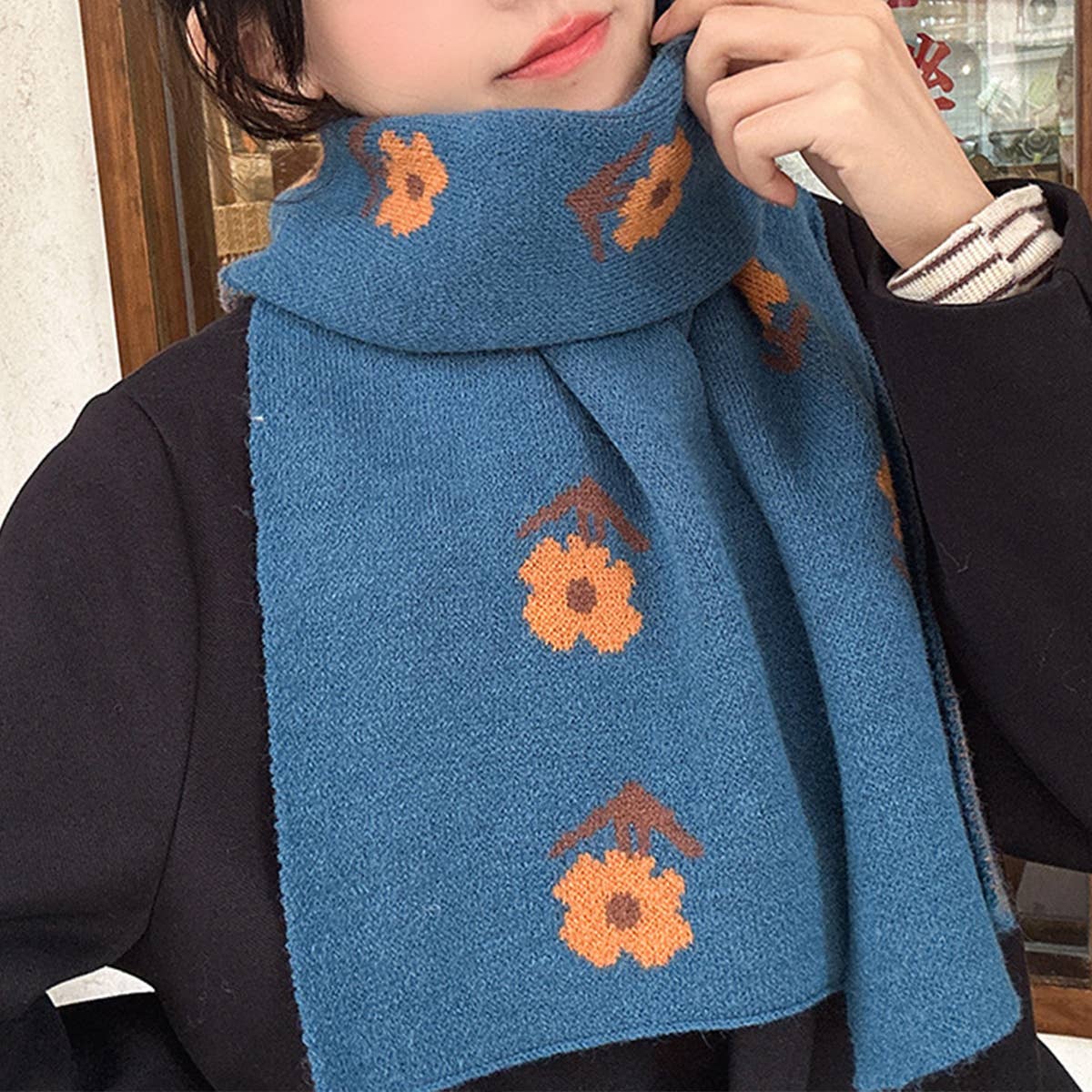 Knit Scarf for Women - Soft Faux Cashmere Shawl
