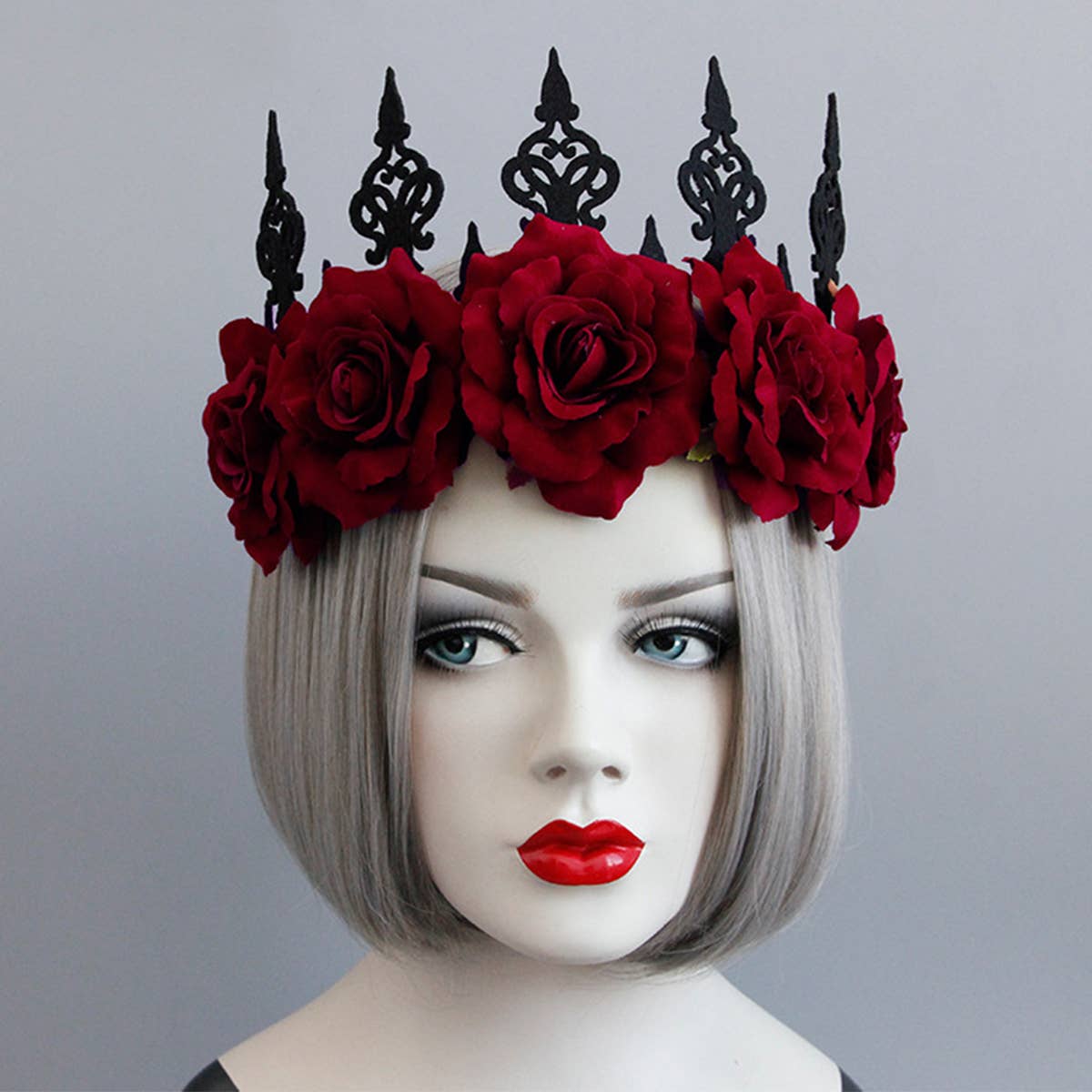 HALLOWEEN FEMALE RED ROSE CROWN