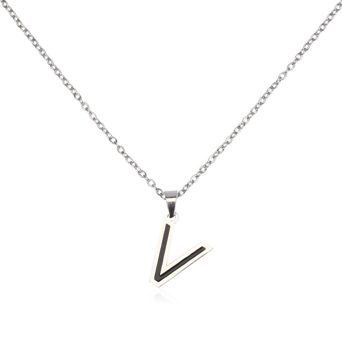 CWAJE05716_STAINLESS STEEL ALPHABET LETTER PENDANT NECKLACE