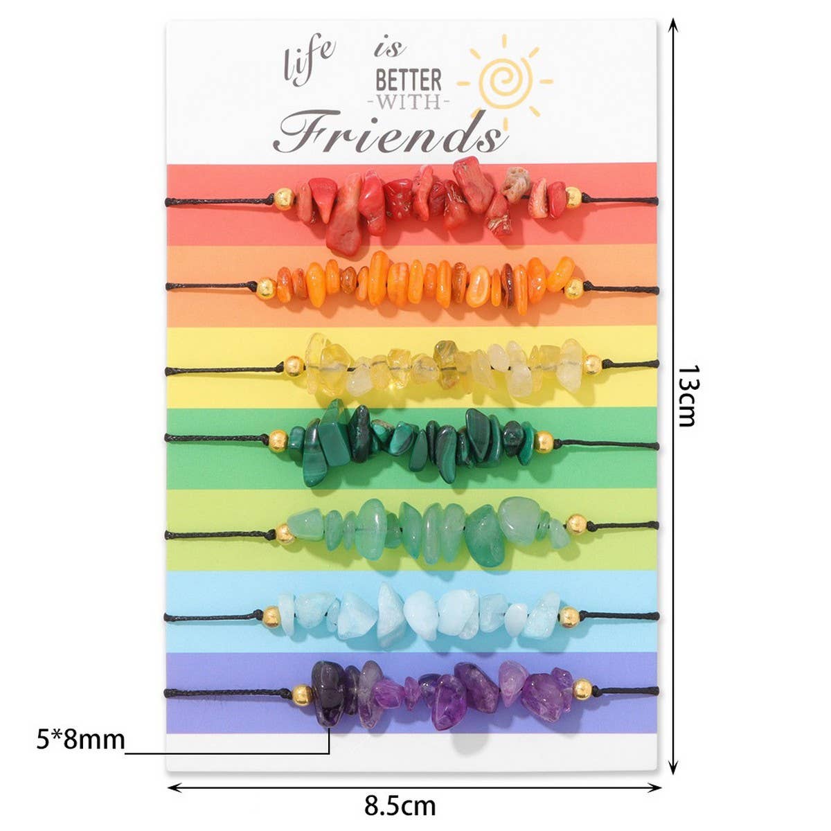 IRREGULAR GRADIENT COLOR CARD SIMPLE BRACELET