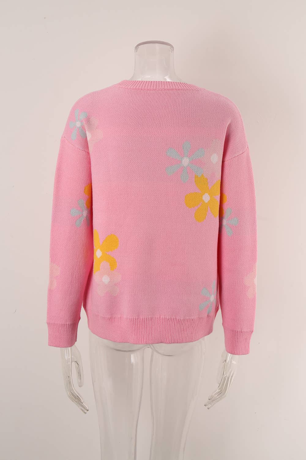 WOMEN'S PRINTED PULLOVER FLORAL SWEATER