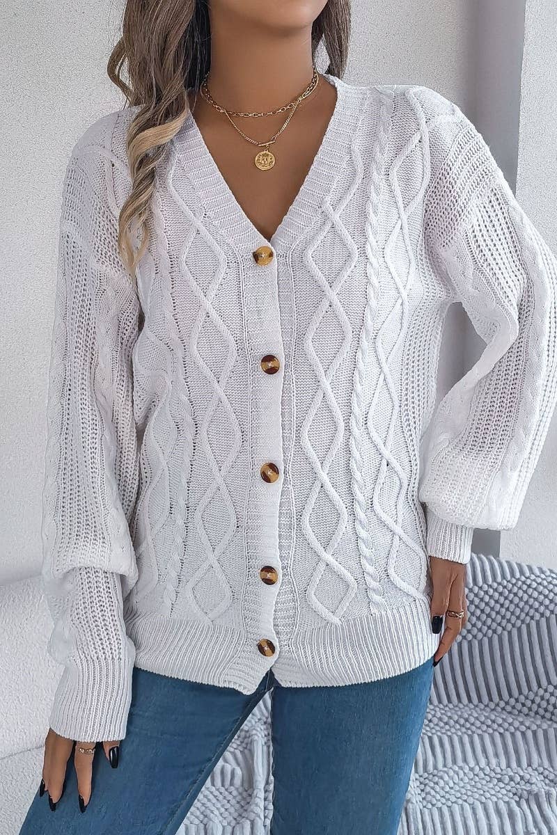 CWOCAL0947_AUTUMN KNIT LONG-SLEEVED CARDIGAN SWEATER