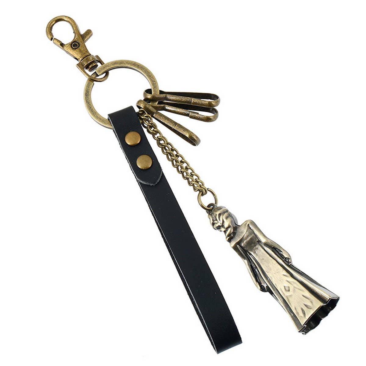 CREATIVE CAR PENDANT RETRO LEATHER KEYCHAIN