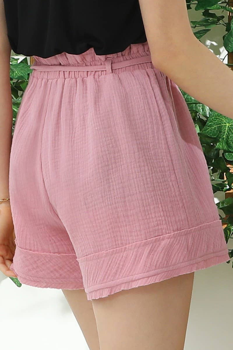 CWBSP153_HIGH WAIST VINTAGE COTTON PANTS WITH RAW CUT