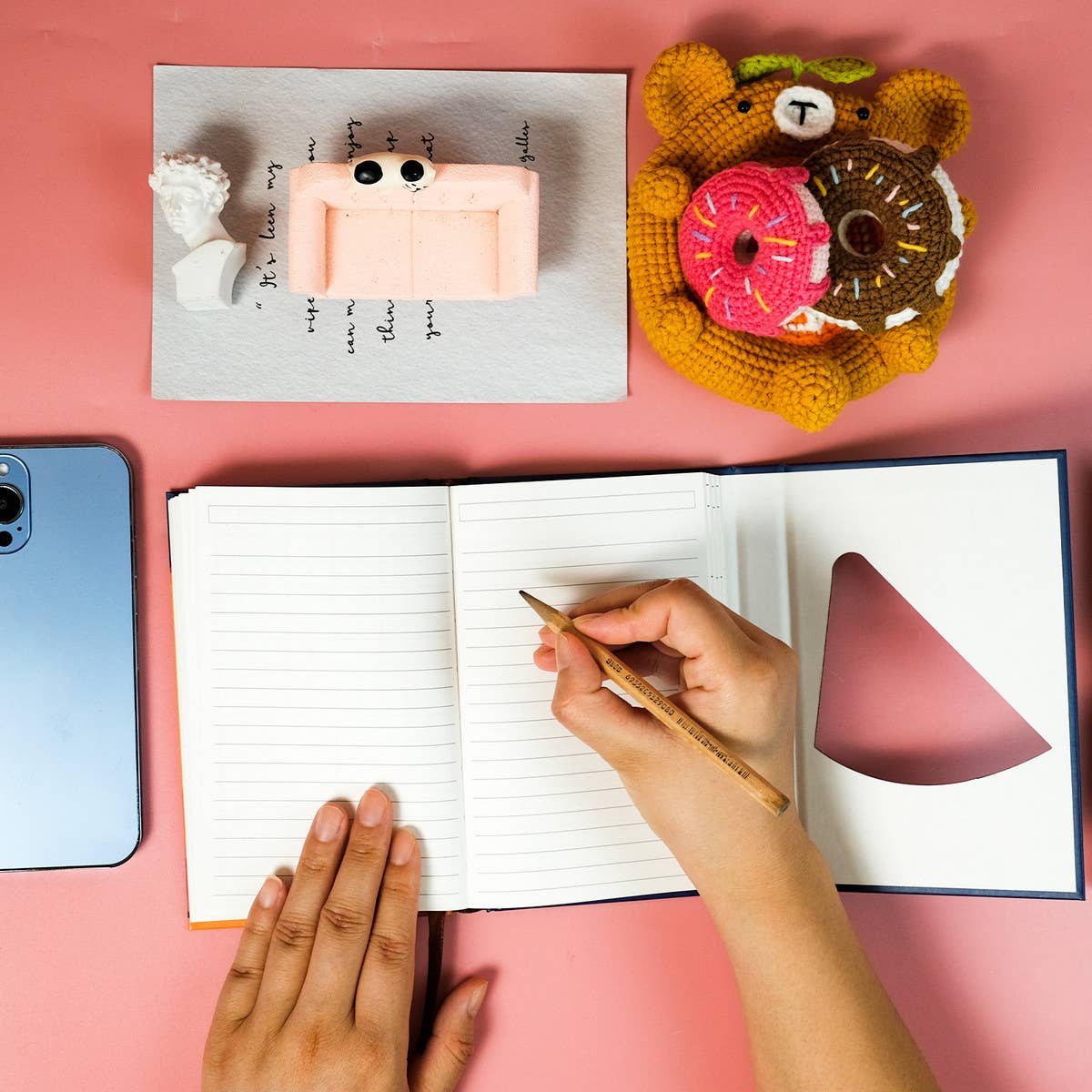 CUTE CARTOON KITTEN COVER HARD COVER NOTEBOOK