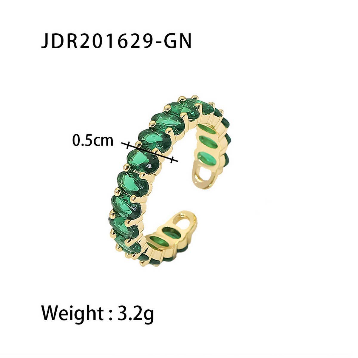 FASHIONABLE, VERSATILE AND COLOR-PROOF OPEN RING