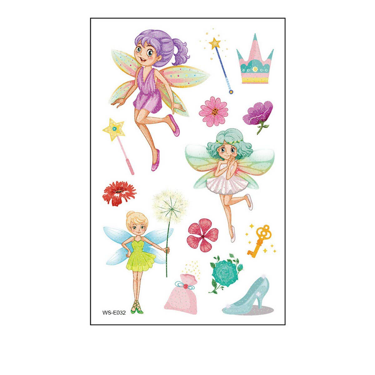 Glitter Fairy Tattoos ? Princess Waterproof Set