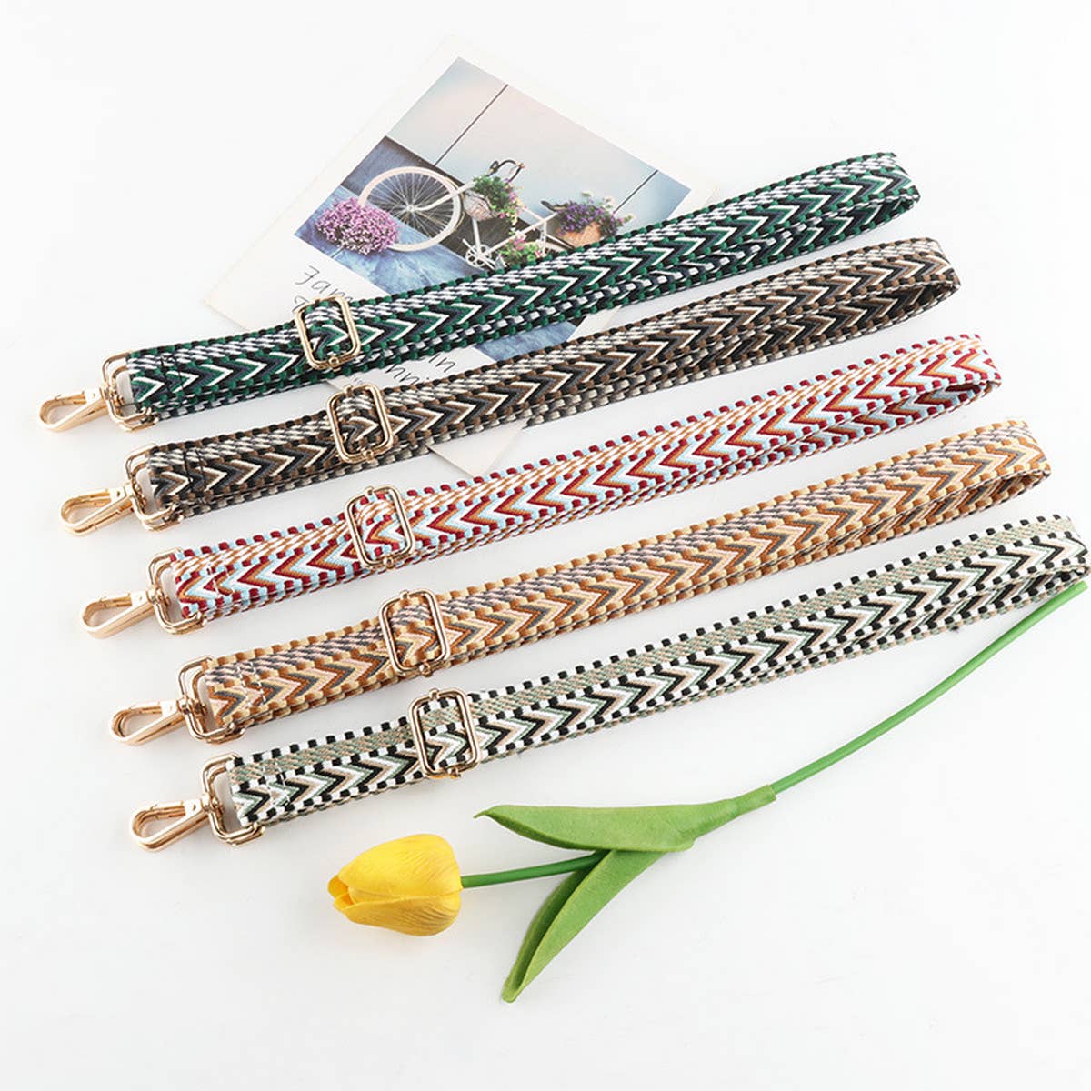 ADJUSTABLE COLORFUL JACQUARD BAG STRAP_CWMM1045