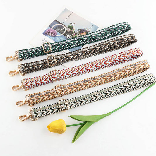 ADJUSTABLE COLORFUL JACQUARD BAG STRAP_CWMM1045