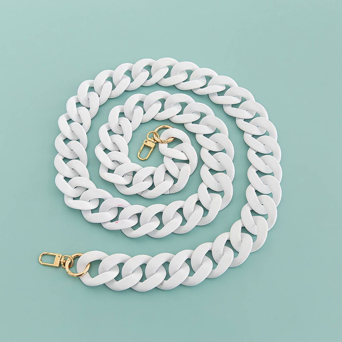 Large Resin Acrylic Bag Chain, Wide Strap_CWMM5065