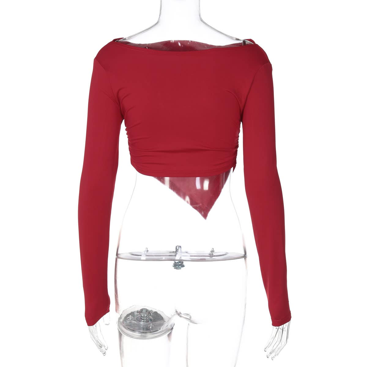 Solid-color fashion slimming round-neck T-shirt