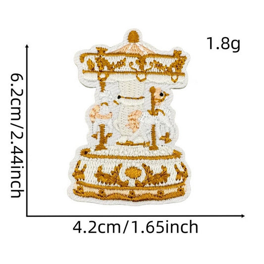 CUTE SOLID COLOR CARTOON BOW EMBROIDERED PATCH