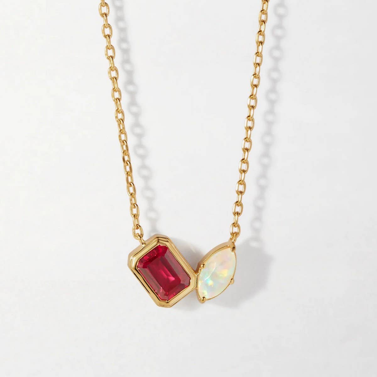 Ruby Zircon Choker Necklace ? Dainty Steel Glam