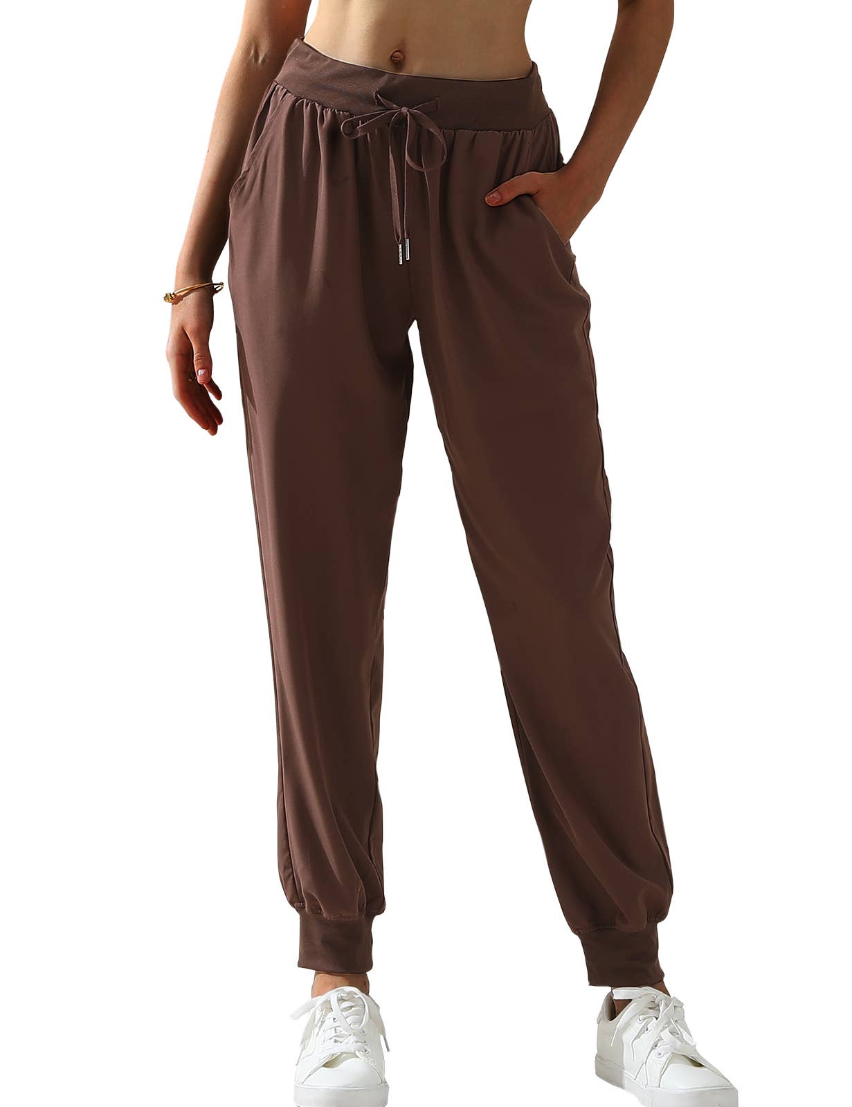 CWBLP423_Elastic Band Waist With Side Pocket Pants