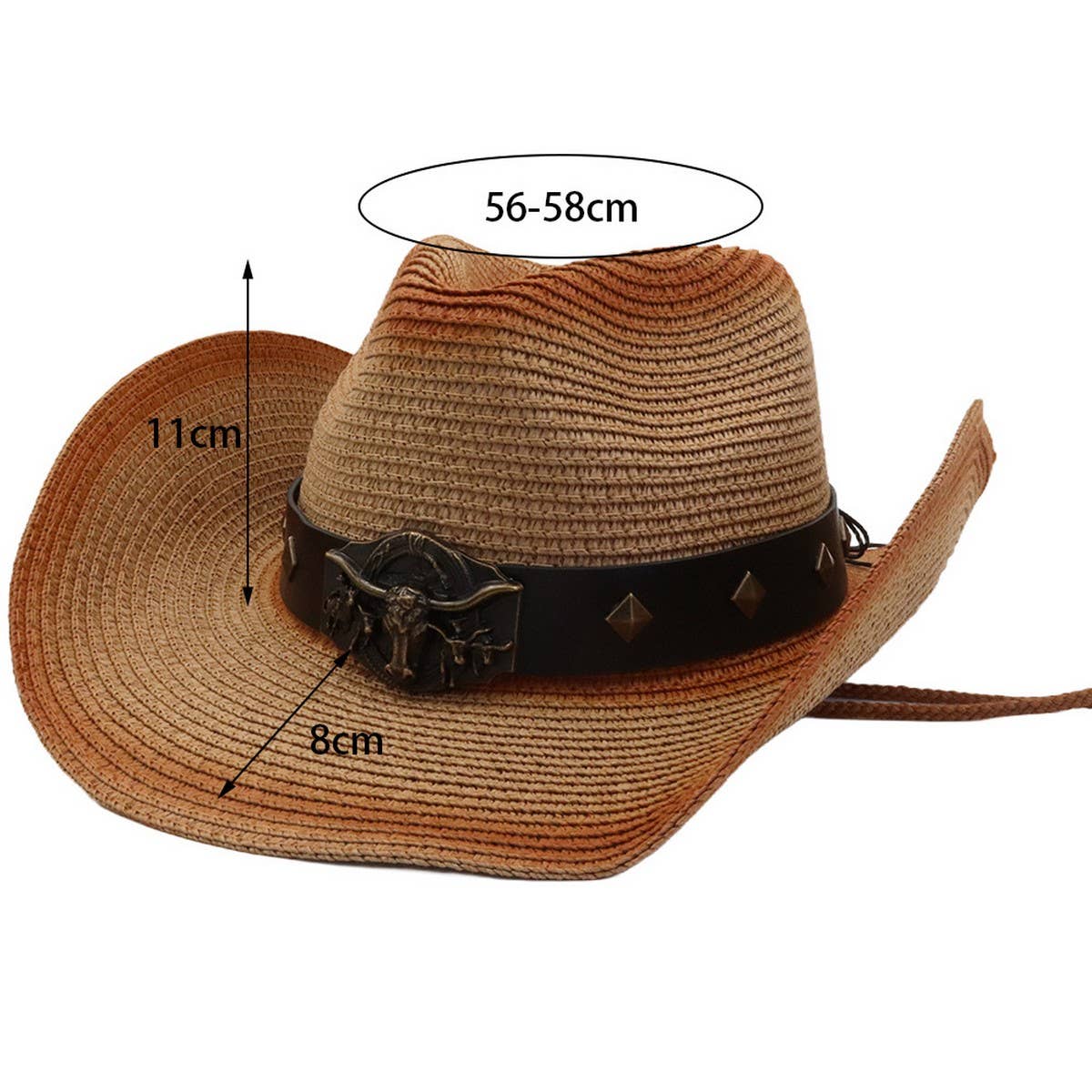 Spray-Painted Western Cowboy Sun Hat for Men&Women_CWAH04492