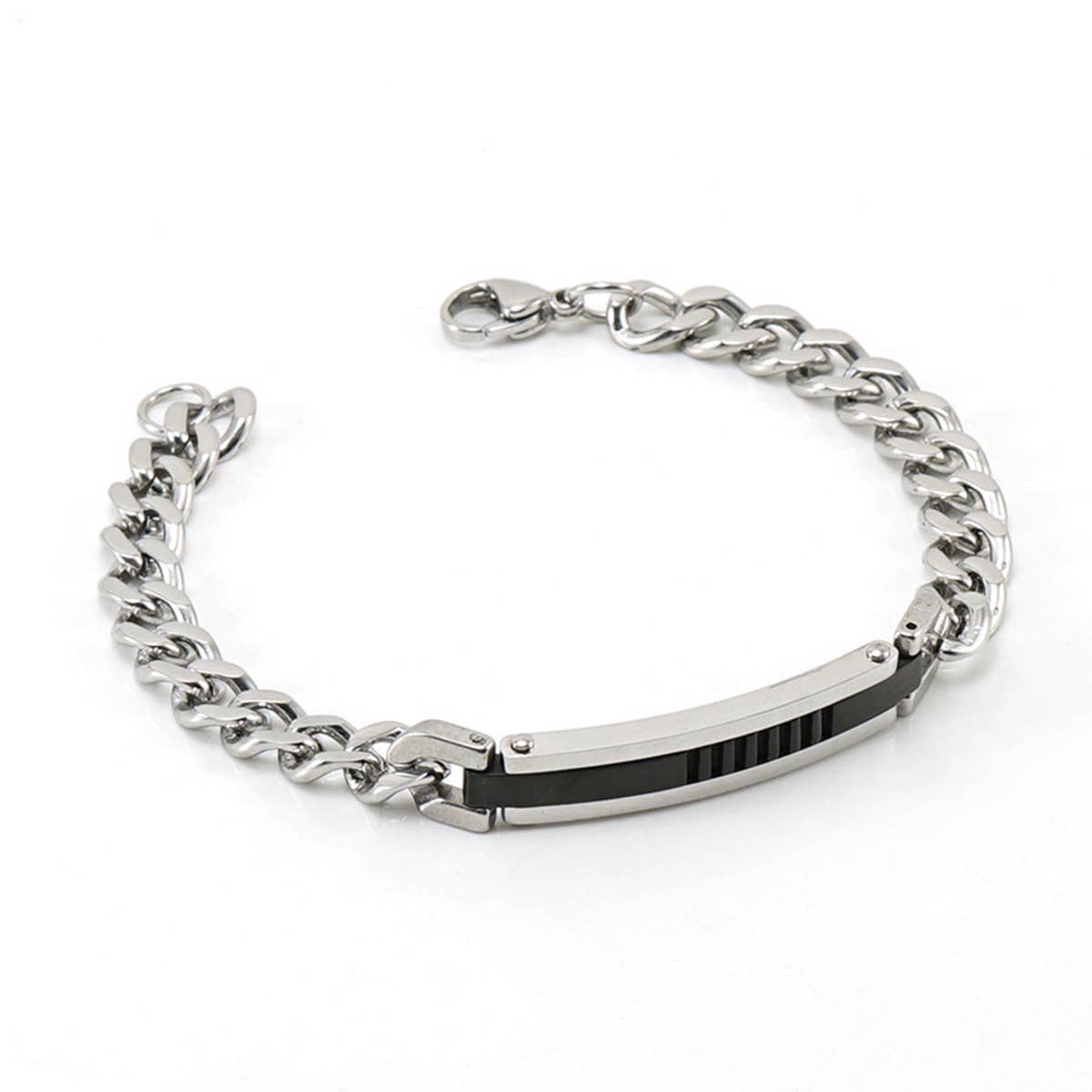 18K FASHION SIMPLE TITANIUM STEEL CUBAN CHAIN BRACELET