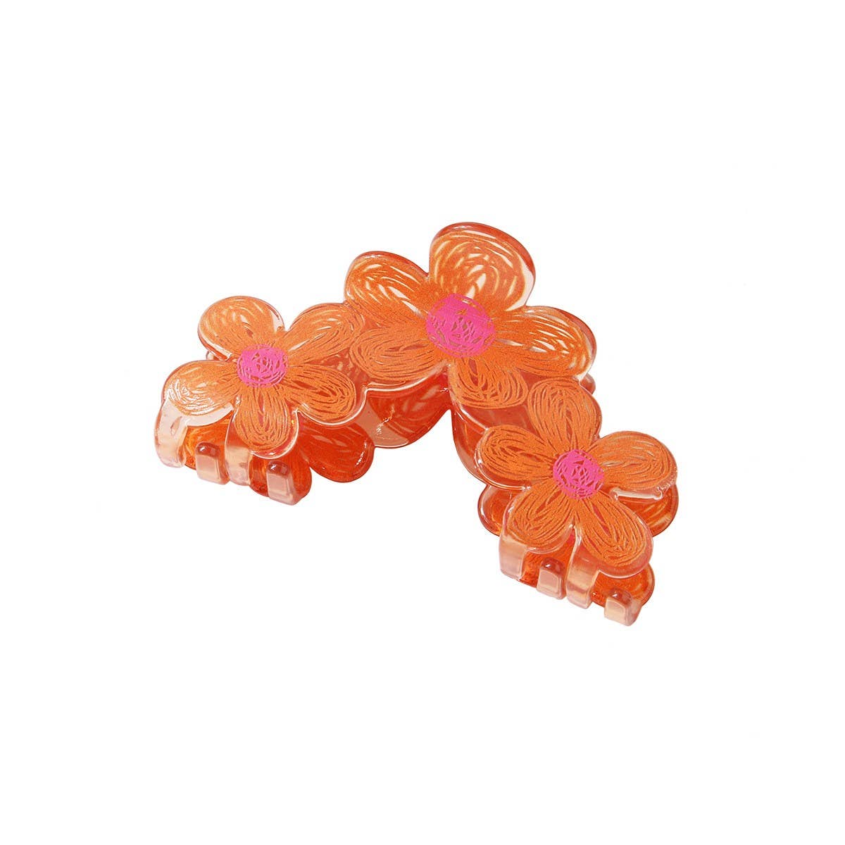 Flower Graffiti Hair Claw Cute Versatile Updo Clip