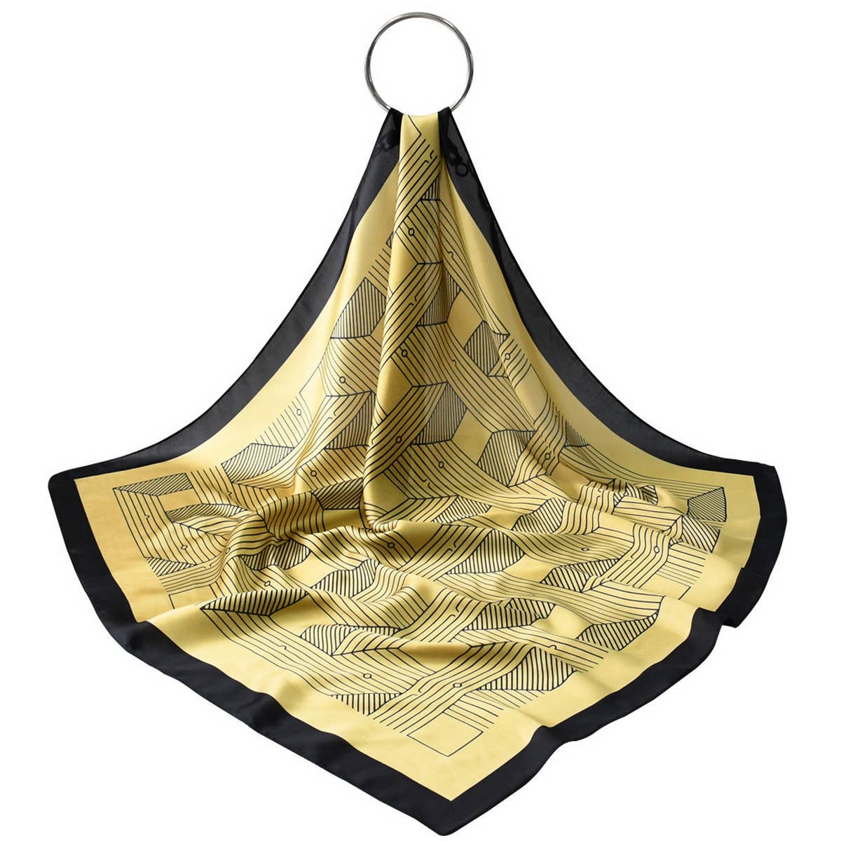 Geometric Scarf - Elegant Print Square for Women