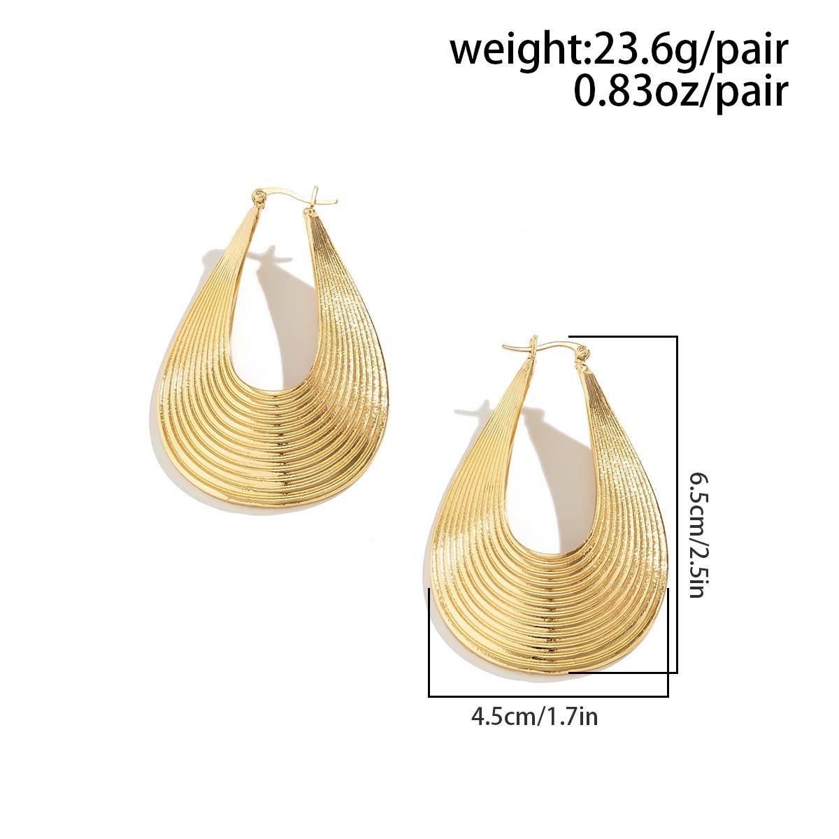 EXAGGERATED RETRO U-SHAPED EARRINGS_CWAJE1924