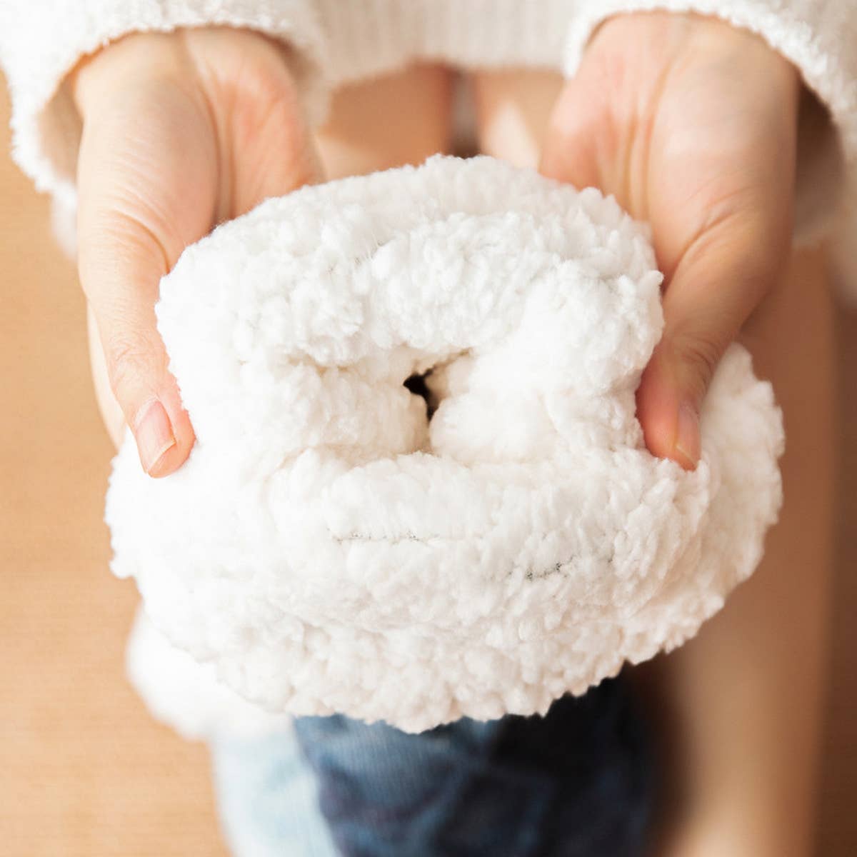 PATCHWORK KNITTED PLAID PLUSH INDOOR SLIPPERS_CWMS0715