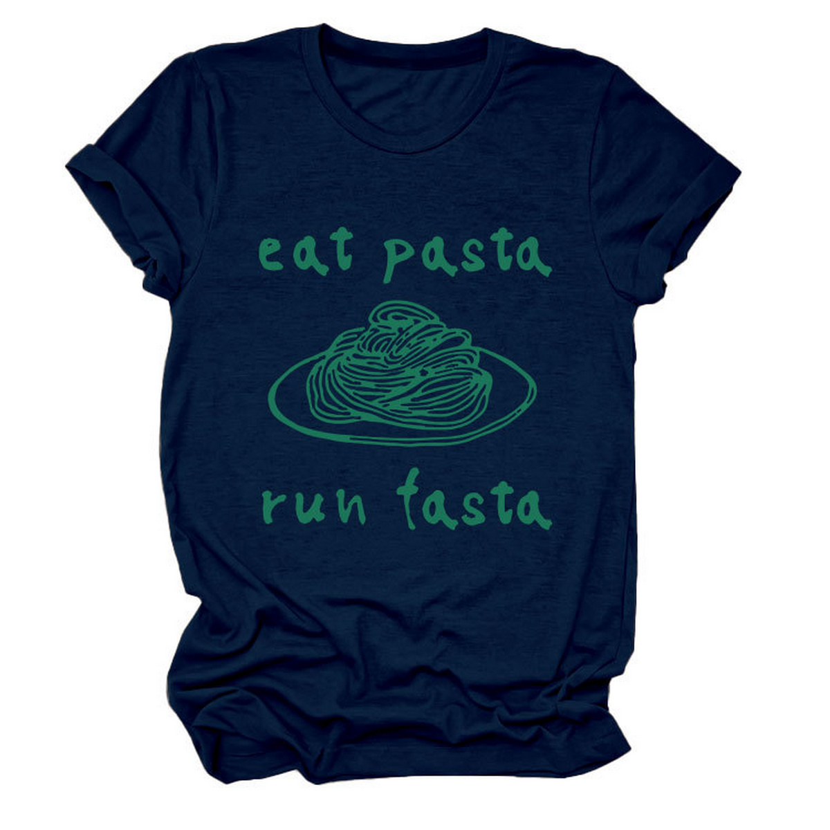 Trendy Women¡¯s Short Sleeve Tee ? Eat Pasta Run