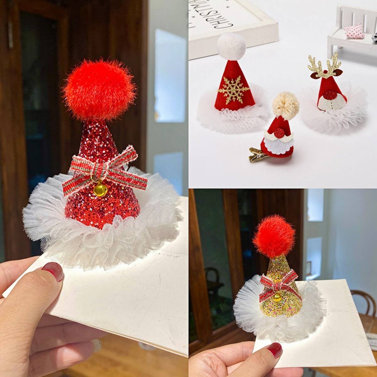 CHILDREN'S CHRISTMAS CUTE HAT HAIRPIN HEADDRESS