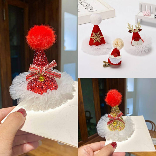 CHILDREN'S CHRISTMAS CUTE HAT HAIRPIN HEADDRESS
