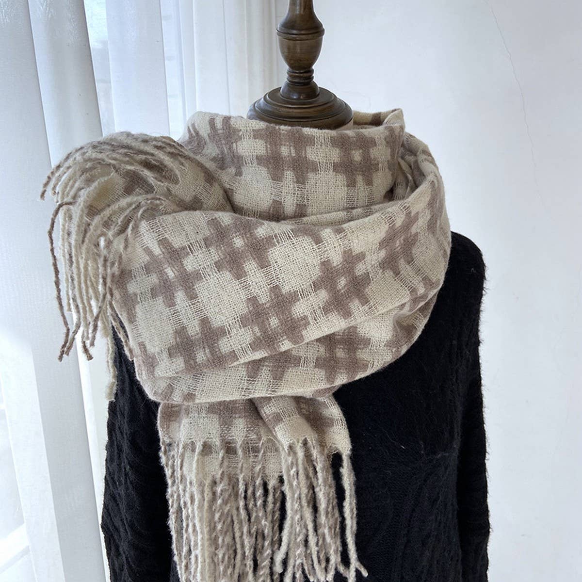 Retro Plaid Scarf ??Soft Warm Couple Winter Wrap_CWASC1471