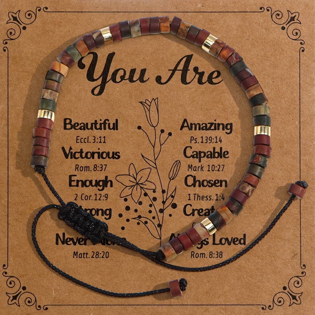 HANDMADE WOVEN BRACELET NATURAL STONE BRACELET_CWAB4624