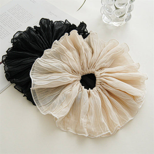 FUNGUS EDGE PLEATED HAIR TIE SCRUNCHIES