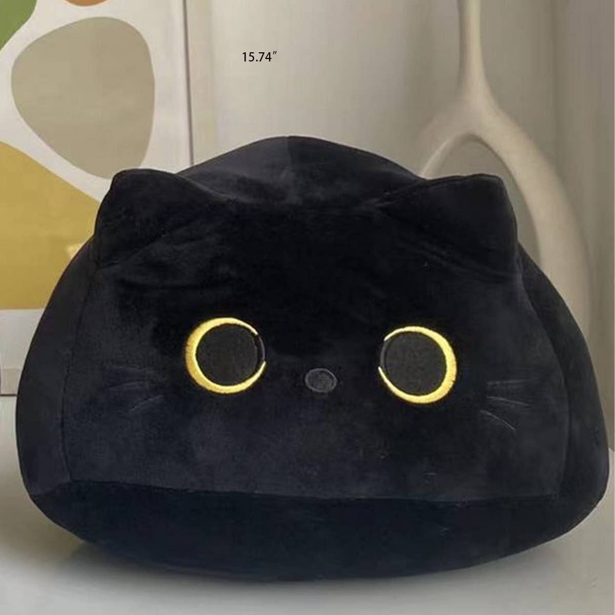 CUTE BLACK CAT PLUSH TOY PILLOW