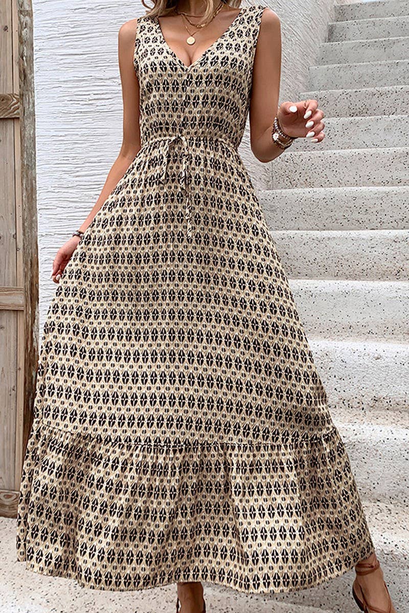 CWDMD2489_DIAMOND PRINT SLEEVELESS MAXI DRESS