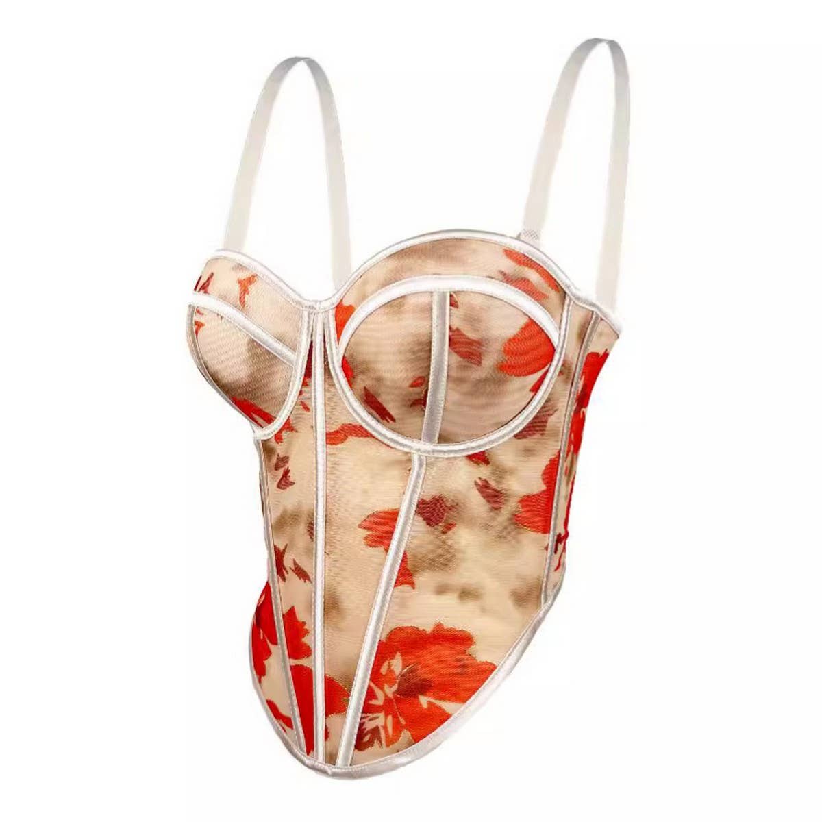 CAMOUFLAGE PRINT SEXY INNER HERRINGBONE BRA_CWMM4137