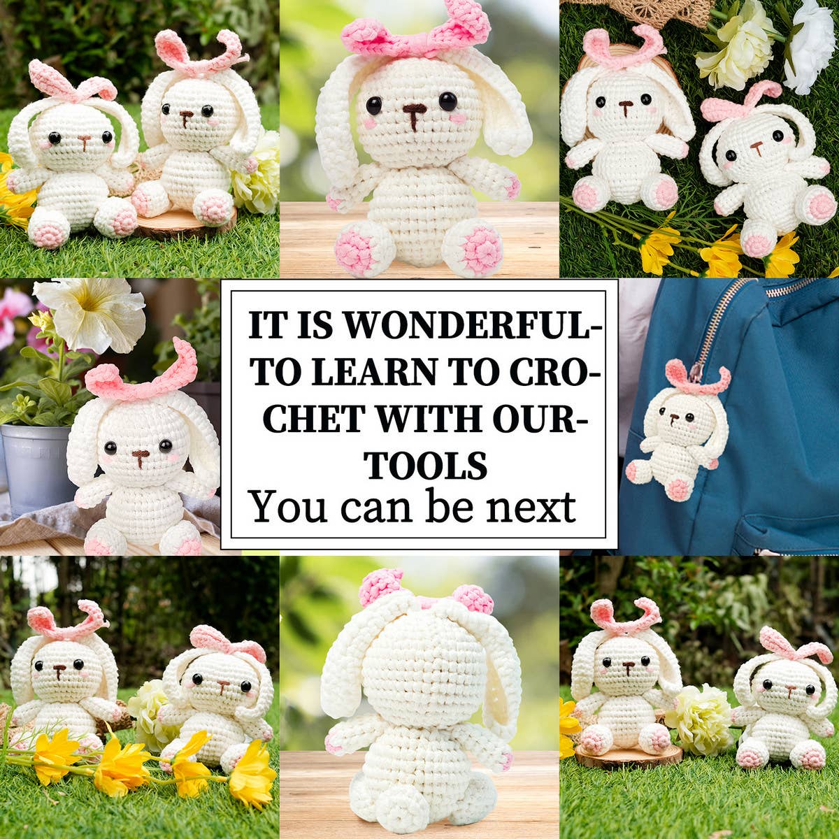 RABBIT CROCHET YARN DIY KNITTING MATERIAL KIT_CWMM1866
