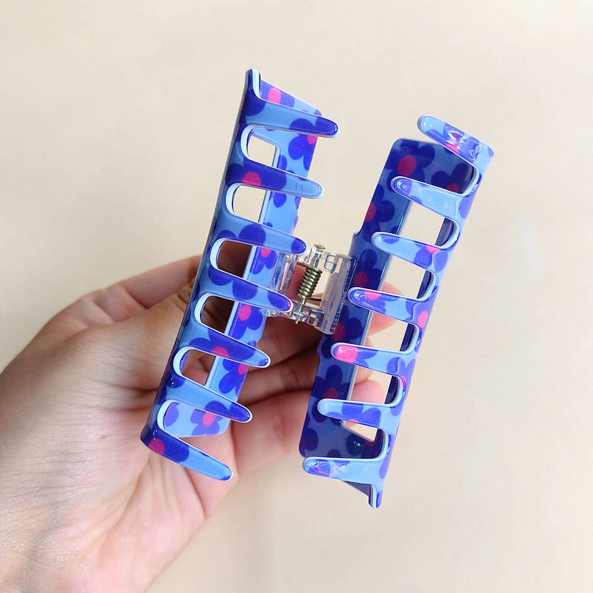 Dopamine Flower Square Hair Claw Clip, Cute Style_CWAHA1022