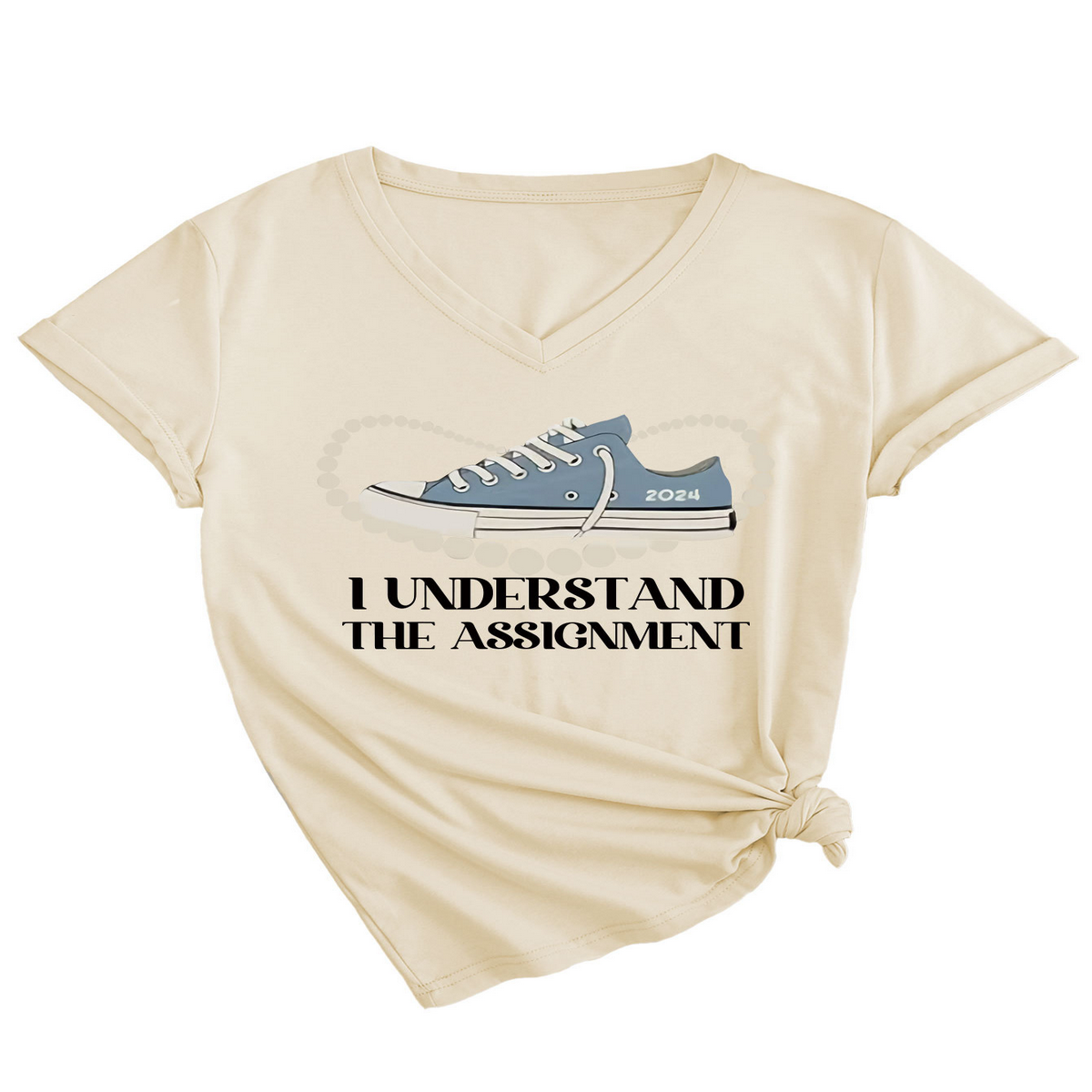 Women's Casual Tee ? Assignment Graphic Print