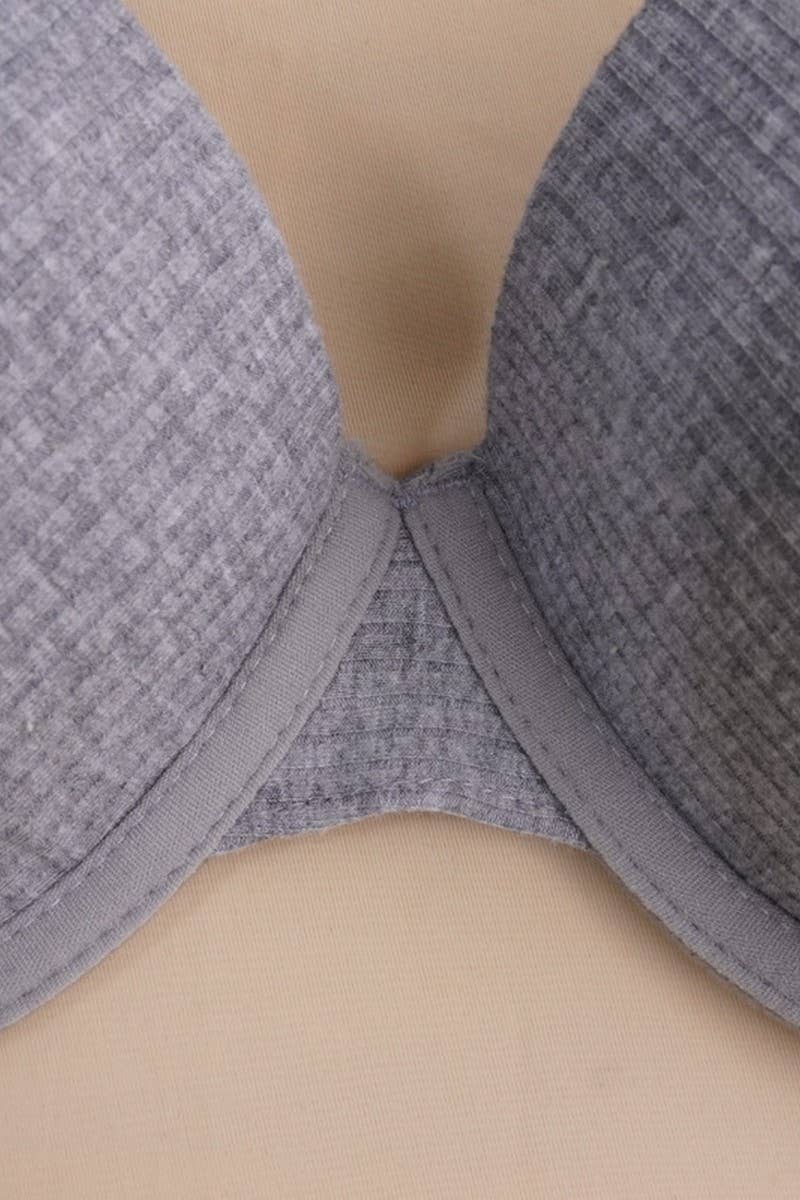 CWMU00269_BLACK COTTON UNDERWIRE SUPPORT BRA