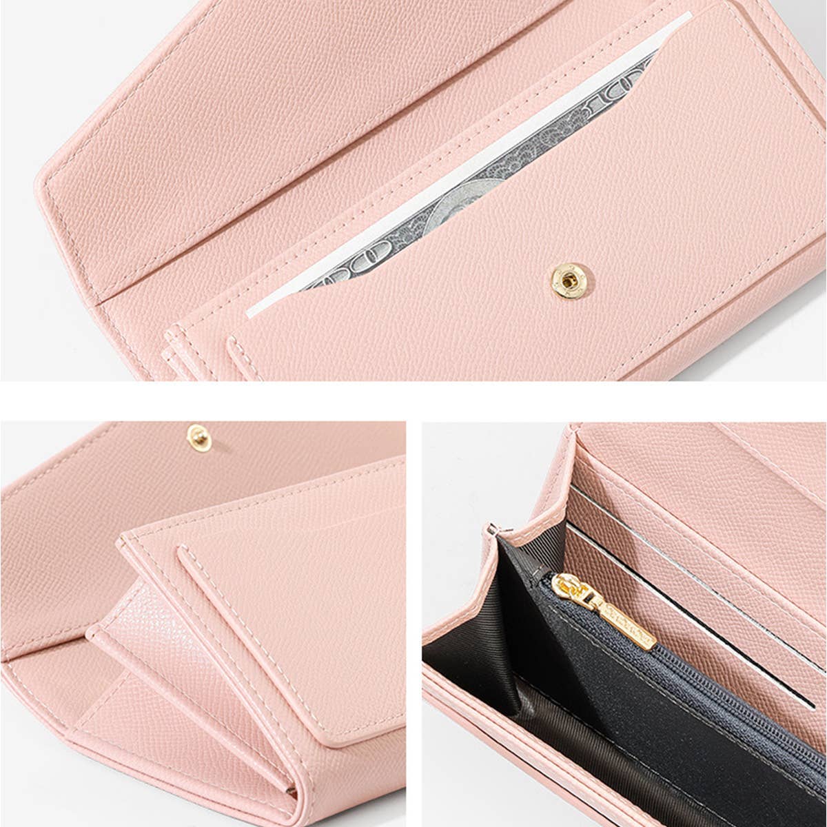 COLOR BLOCKING MINIMALIST LARGE CAPACITY WALLET_CWAB1609