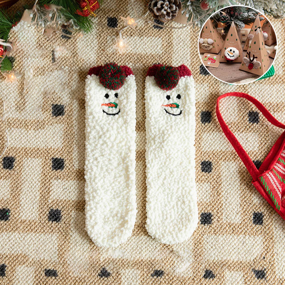 THICK CHRISTMAS SOCKS WITH GIFT BOX