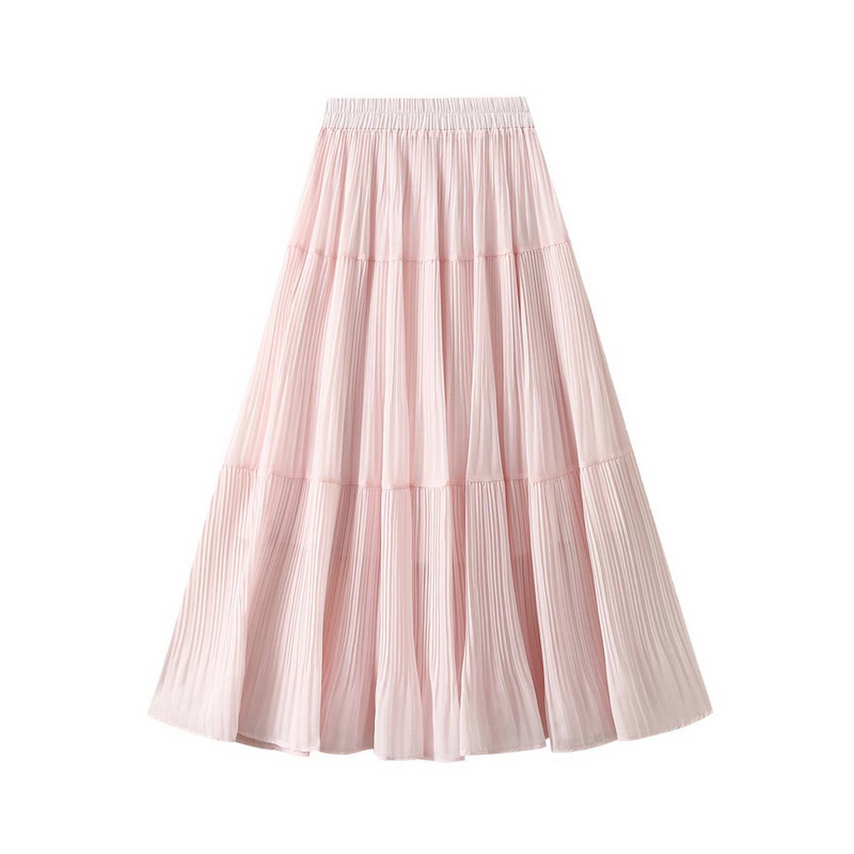 Fresh Chiffon A-Line Skirt with Youthful Vibes