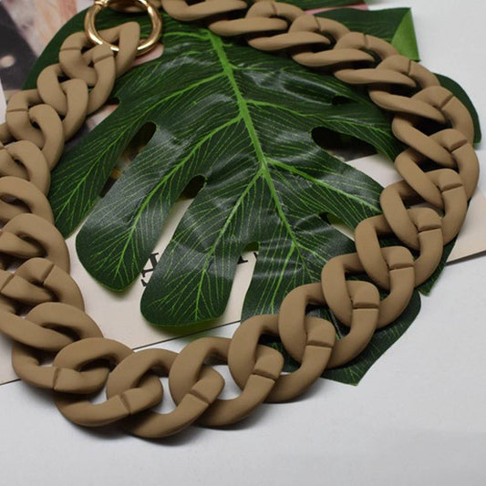 Matte Acrylic Resin Bag Chain -Textured Strap