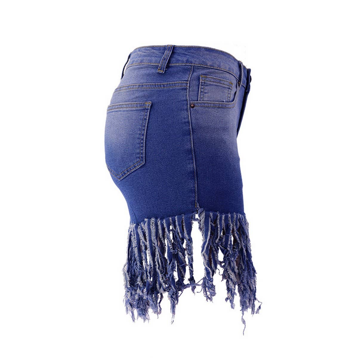 WOMENS DENIM SHORTS WITH TASSELS_CWJS0076