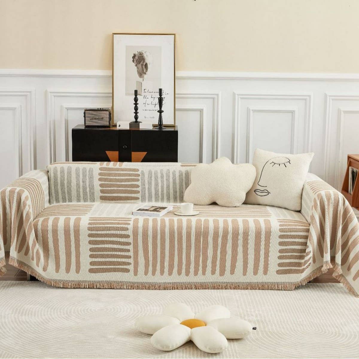 MODERN GEOMETRIC MULTIFUNCTIONAL SAND SOFA THROW